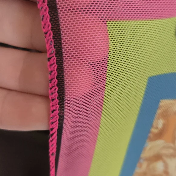 🌻NWOT, Sheer Colorful Patterned Scarf - Picture 3 of 4